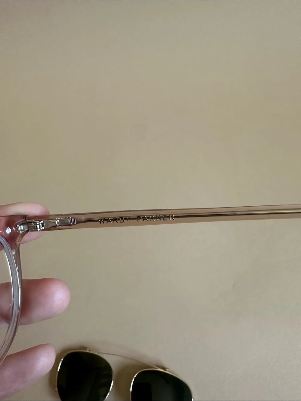 Warby Parker Durand M 688 48-18-142 Eyeglasses Frames With Sunglasses Attachment